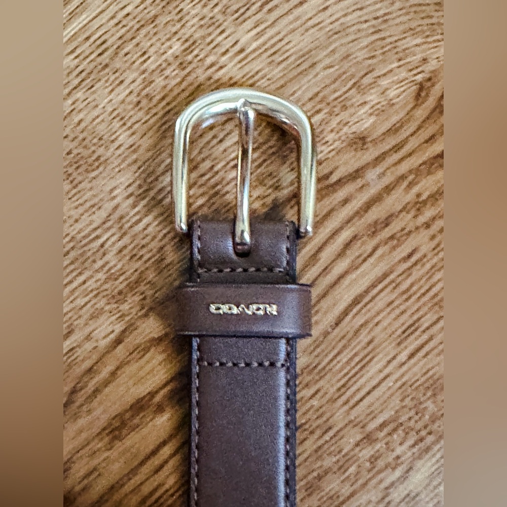 Coach Classic Leather Belt in Brown with Gold Hardware Size S 25mm W - Picture 7 of 8
